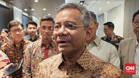 Menteri Keuangan (Menkeu) Suahasil Nazara dalam acara Memorial Lecture Edisi Khusus 100 Tahun Frans Seda di Universitas Atma Jaya, Jakarta Selatan, Kamis (1/10).