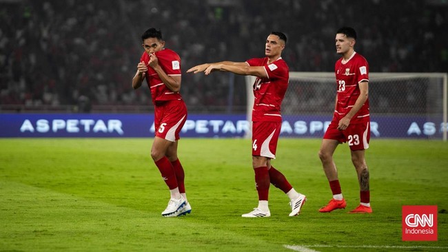 Timnas Indonesia unggul 6-1 atas Bangladesh dalam FIFA ASEAN Cup 2026 di Stadion Utama Gelora Bung Karno, Kamis (1/10) malam. (CNN Indonesia/Adi ibrahim)