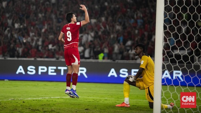 Timnas Indonesia unggul 6-1 atas Bangladesh dalam FIFA ASEAN Cup 2026 di Stadion Utama Gelora Bung Karno, Kamis (1/10) malam. (CNN Indonesia/Adi ibrahim)