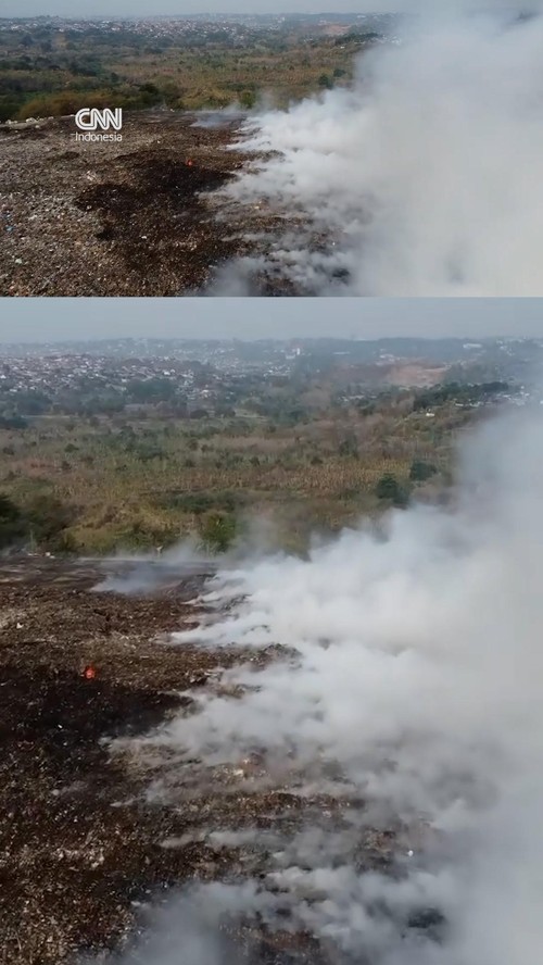 Kebakaran TPA Jatibarang Ancam Warga, Asap Tebal Membubung