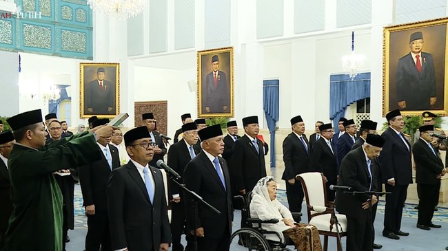 Pelantikan Dewan Pertimbangan Presiden (Wantimpres) di Istana Negara, Jakarta, Jumat (2/10/2026).