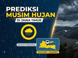 Prediksi Lengkap BMKG soal Awal Musim Hujan di Kabupaten/Kota se-Jatim