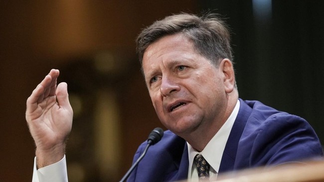 Jay Clayton, US Attorney for the Southern District of New York, testifies during a Senate Intelligence Committee hearing on his nomination to be Director of National Intelligence, on Capitol Hill in Washington, DC, on July 15, 2026. (Photo by Ken Ced
