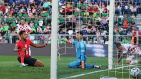 Soccer Football - UEFA Nations League - Group A3 - Croatia v England - Stadion HNK Rijeka, Rijeka, Croatia - October 3, 2026 England's Jude Bellingham scores their second goal past Croatia's Dominik Livakovic Action Images via Reuters/Paul Childs