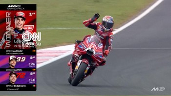 Marc Marquez yang start kedua, berhasil memenangkan MotoGP Jepang 2026 di Sirkuit Motegi, Minggu (4/10).