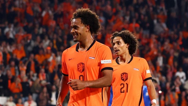 Soccer Football - Nations League - Group A2 - Netherlands v Serbia - Philips Stadion, Eindhoven, Netherlands - October 4, 2026 Netherlands' Joshua Zirkzee celebrates scoring their second goal REUTERS/Piroschka Van De Wouw