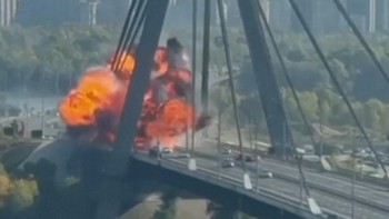 Detik-detik Drone Rusak Jembatan Ukraina Jelang Kunjungan Kanselir Jerman