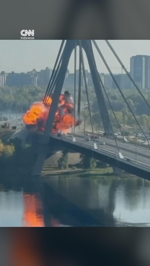Detik-detik Drone Rusak Jembatan Ukraina Jelang Kunjungan Kanselir Jerman