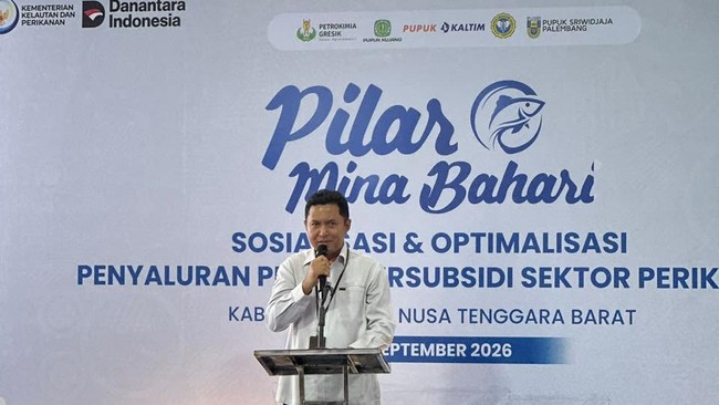 PT Pupuk Indonesia (Persero) terus memperkuat dukungan terhadap peningkatan produktivitas sektor perikanan melalui optimalisasi penyaluran pupuk bersubsidi bagi pembudidaya ikan di Kabupaten Sumbawa, Nusa Tenggara Barat (NTB).