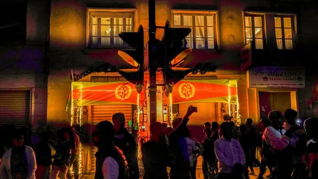 People gather for a candlelight vigil to ahead of Martyrs' Day, which commemorates the sacrifices made by Eritreans who lost their lives during the Eritrean War of Independence, in Asmara, Eritrea, June 19, 2026. Eritrea has long been isolated by the