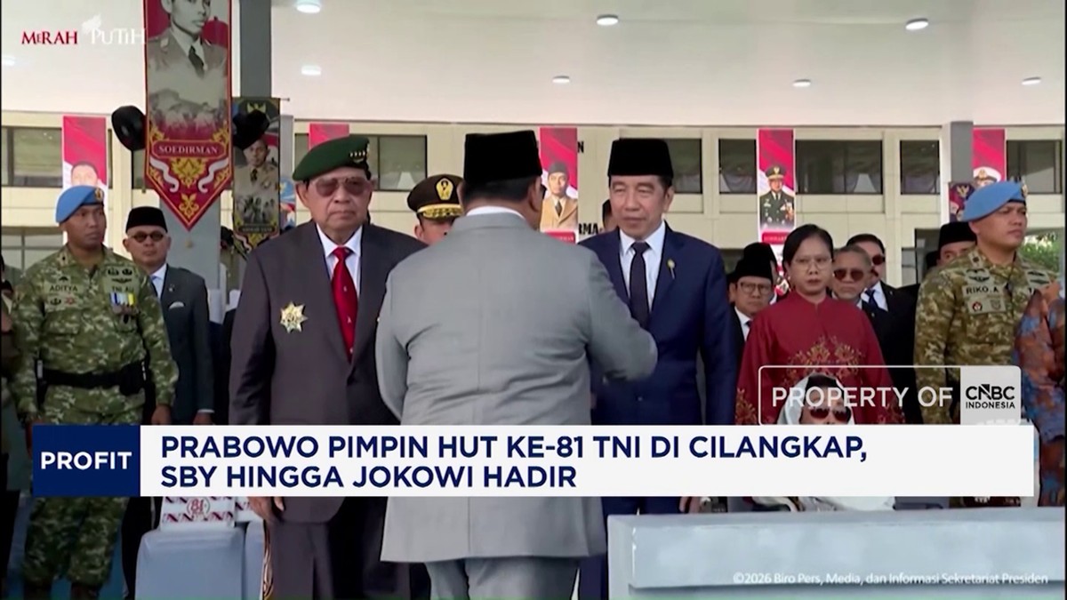 Prabowo Pimpin HUT Ke-81 TNI di Cilangkap, SBY Hingga Jokowi Hadir