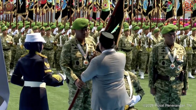 Presiden RI Prabowo Subianto meresmikan Komando Daerah Militer (Kodam) beserta Panglimanya pada upacara HUT ke-81 TNI pada 5 Oktober 2026 yang digelar di Mabes TNI, Cilangkap, Jakarta.