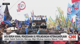 Aksi Buruh Kawal Pengesahan UU Perlindungan Ketenagakerjaan