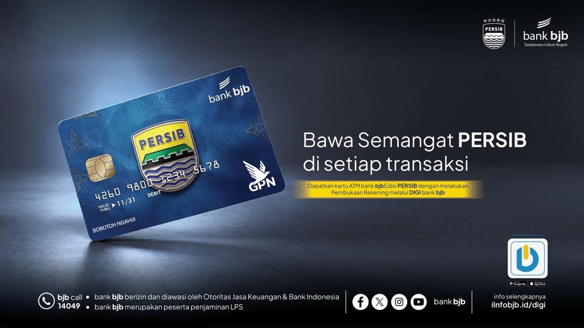Perkuat Dukungan Komunitas, bank bjb Hadirkan Kartu ATM Edisi PERSIB