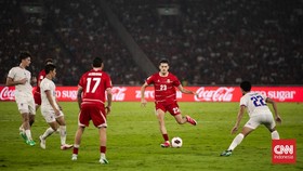 Timnas Indonesia berhasil menjadi juara FIFA ASEAN Cup 2026 usai mengalahkan Thailand lewat adu penalti dengan skor 2-2(4-2) di SUGBK, Jakarta. (CNN Indonesia/Adi Ibrahim)