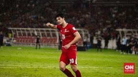 Timnas Indonesia berhasil menjadi juara FIFA ASEAN Cup 2026 usai mengalahkan Thailand lewat adu penalti dengan skor 2-2(4-2) di SUGBK, Jakarta. (CNN Indonesia/Adi Ibrahim)