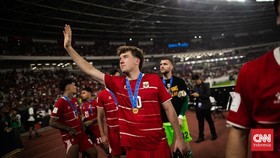 Timnas Indonesia berhasil menjadi juara FIFA ASEAN Cup 2026 usai mengalahkan Thailand lewat adu penalti dengan skor 2-2(4-2) di SUGBK, Jakarta. (CNN Indonesia/Adi Ibrahim)