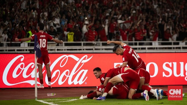 Timnas Indonesia berhasil menjadi juara FIFA ASEAN Cup 2026 usai mengalahkan Thailand lewat adu penalti dengan skor 2-2(4-2) di SUGBK, Jakarta. (CNN Indonesia/Adi Ibrahim)