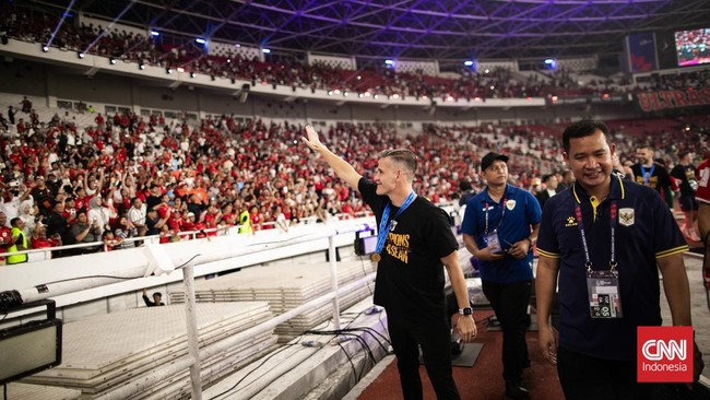 Timnas Indonesia berhasil menjadi juara FIFA ASEAN Cup 2026 usai mengalahkan Thailand lewat adu penalti dengan skor 2-2(4-2) di SUGBK, Jakarta. (CNN Indonesia/Adi Ibrahim)