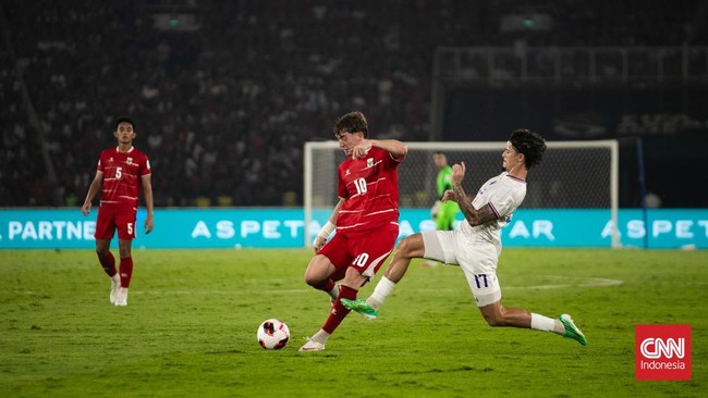 Timnas Indonesia berhasil menjadi juara FIFA ASEAN Cup 2026 usai mengalahkan Thailand lewat adu penalti dengan skor 2-2(4-2) di SUGBK, Jakarta. (CNN Indonesia/Adi Ibrahim)