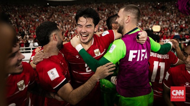 Timnas Indonesia berhasil menjadi juara FIFA ASEAN Cup 2026 usai mengalahkan Thailand lewat adu penalti dengan skor 2-2(4-2) di SUGBK, Jakarta. (CNN Indonesia/Adi Ibrahim)