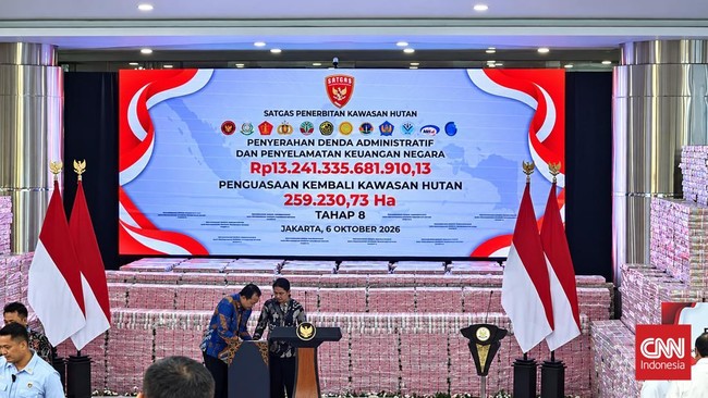 Prabowo Hadiri Penyerahan Uang Rp13,2 Triliun dari Satgas PKH