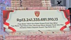 Satgas Penertiban Kawasan Hutan (PKH) menyerahkan uang denda administratif kehutanan sebesar Rp13,2 triliun pada Selasa (6/10).