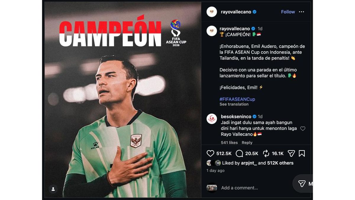 European Clubs Praise Indonesian National Team After Winning 2026 FIFA ASEAN Cup