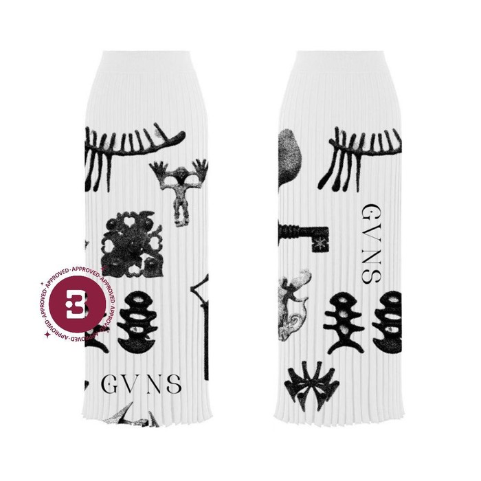 Maveline Plisket Skirt Print