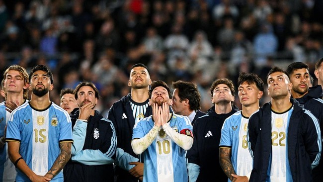 Soccer Football - International Friendly - Argentina v Benin - Estadio Monumental, Buenos Aires, Argentina - October 6, 2026 Argentina's Lionel Messi reacts following his final international match REUTERS/Rodrigo Valle