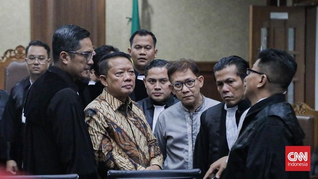 Pengadilan Negeri (PN) Jakarta Pusat menggelar sidang tindak pidana korupsi yang menjerat eks Jaksa Agung Muda Bidang Tindak Pidana Khusus, Febrie Adriansyah, Selasa (7/10). (CNN Indonesia/Febria Adha L)