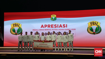 Update Eksklusif Olahraga CNN : PBSI Beri Apresiasi Rp4,5 M kepada Atlet Peraih Medali Asian Games