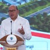 CEO Danantara Rosan Roeslani di Groundbreaking dan Komersialisasi 11 Ekosistem Hilirisasi Nikel serta Ekspor Perdana Baterai Kendaraan Listrik Kawasan Industri Weda Bay, Halmahera Tengah, Maluku Utara, 8 Oktober 2026
