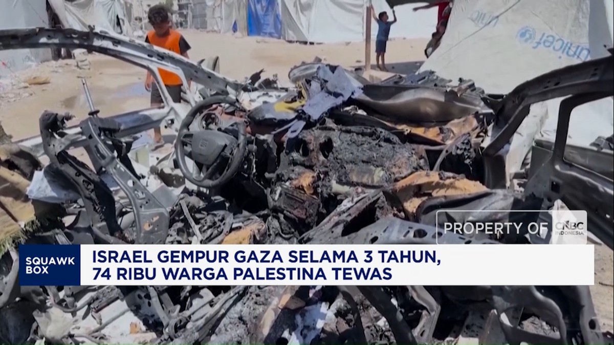 Israel Gempur Gaza Selama 3 Tahun, 74 Ribu Warga Palestina Tewas