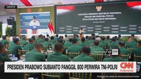 Presiden Prabowo Subianto Panggil 800 Perwira TNI-Polri