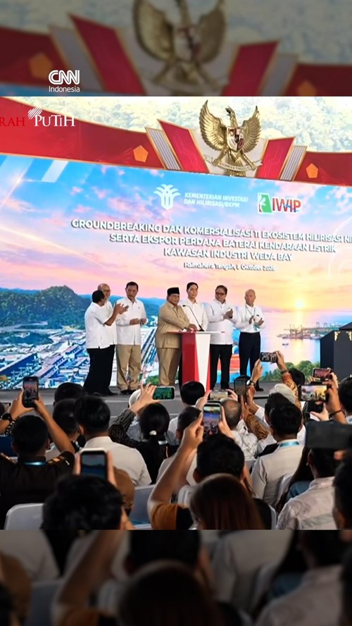 Momen Prabowo Resmikan Proyek Hilirisasi Senilai Rp180 T di Maluku Utara