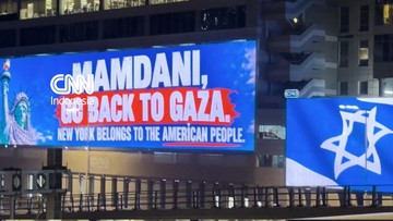 Billboard di Tel Aviv Serukan Mamdani untuk 'Pulang ke Gaza'
