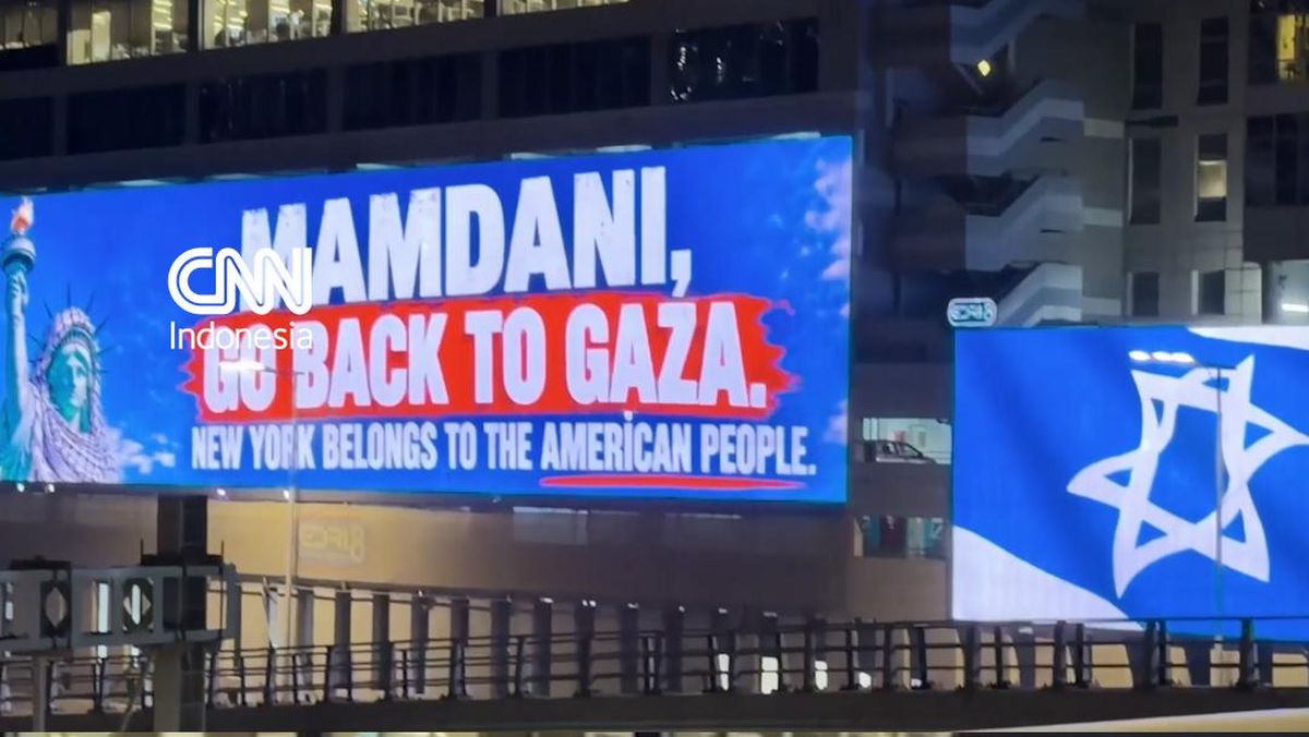 Billboard di Tel Aviv Serukan Mamdani untuk 'Pulang ke Gaza'