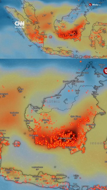 Pantauan Kualitas udara Asia Tenggara Memburuk Akibat Karhutla