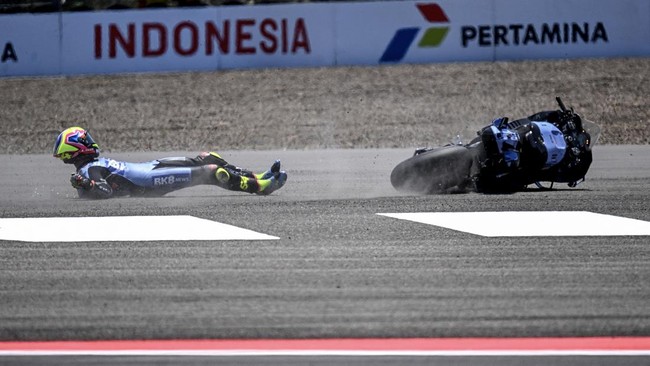 Pembalap Berjatuhan Saat Sesi Practice MotoGP Mandalika 2026