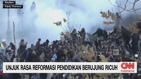 demo pendidikan Paris, demonstrasi Prancis, bentrokan di Paris, anggaran pendidikan, aksi unjuk rasa mahasiswa, polisi Prancis,