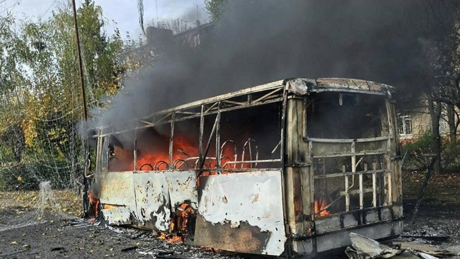 Rusia Serang 2 Bus di Ukraina