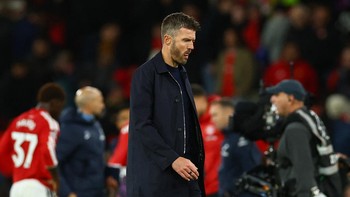 Soccer Football - Premier League - Manchester United v Tottenham Hotspur - Old Trafford, Manchester, Britain - October 10, 2026 Manchester United manager Michael Carrick looks dejected after the match REUTERS/Phil Noble EDITORIAL USE ONLY. NO USE WIT