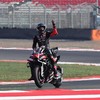 MotoGP - Indonesian Grand Prix - Mandalika International Street Circuit, Mandalika, Indonesia - October 11, 2026 Aprilia Racing's Marco Bezzecchi celebrates after winning the MotoGP race REUTERS/Willy Kurniawan