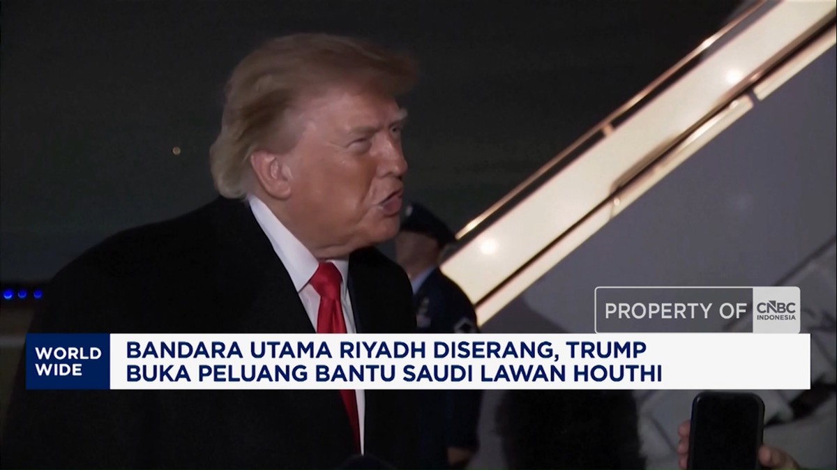 Bandara Riyadh Diserang, Trump Buka Peluang Bantu Saudi Lawan Houthi