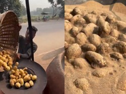 Miliarder Ini Syok Sekaligus Ngiler Lihat Kentang Dipanggang Pakai Pasir!