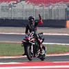 MotoGP - Indonesian Grand Prix - Mandalika International Street Circuit, Mandalika, Indonesia - October 11, 2026 Aprilia Racing's Marco Bezzecchi celebrates after winning the MotoGP race REUTERS/Willy Kurniawan