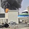 Smoke and flames rise from King Khalid Airport, after Yemen's Iran-backed Houthis said they attacked the airport, in Riyadh, Saudi Arabia, October 8, 2026, in this screengrab obtained from a social media video. Social Media/via REUTERS  THIS IMAGE HA