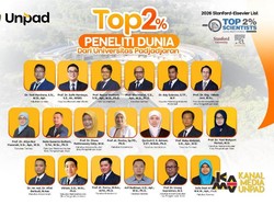 19 Dosen Unpad Masuk Top 2% Scientist Dunia 2026, Siapa Saja?