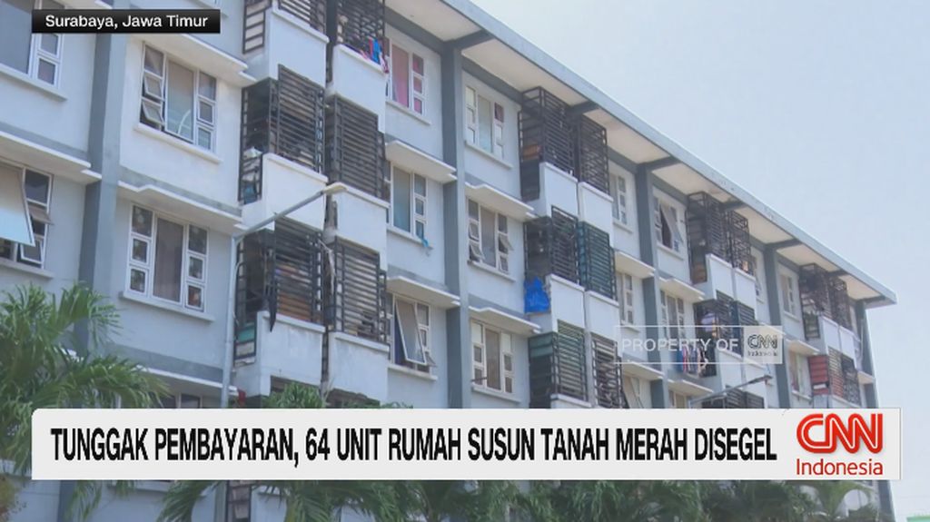 VIDEO: Tunggak Pembayaran, 64 Unit Rumah Susun Tanah Merah Disegel